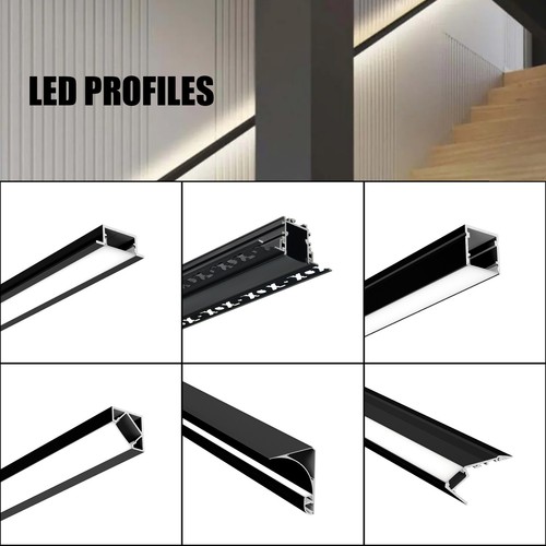 Striscia led alluminio nero - led, 1m