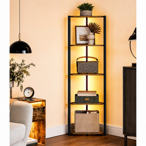 Libreria mensola angolare led - libreria,