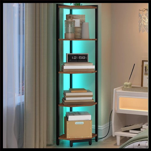 Scaffale angolare con luce - luce, led